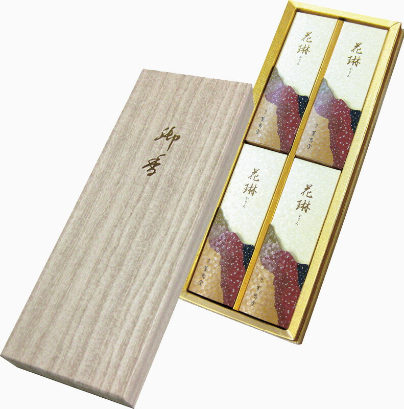 【ラッピング無料】花琳 和装紙箱短寸4入 5001 お線香 レビュー