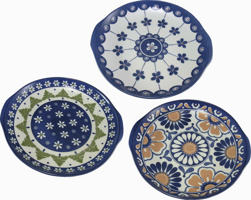 【ラッピング無料】国産 キャッスルスター 耳付パスタ ＆ カレー皿3枚セット 250435 日本製 プレート