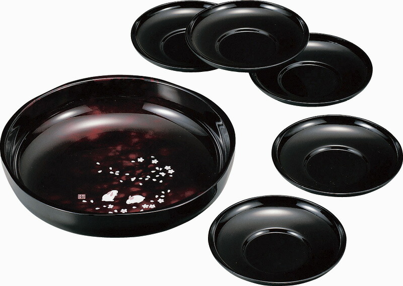 【ラッピング無料】国産 池坊美佳 美佳 桜うさぎ 菓子鉢茶托セット 16475 日本製 菓子椀