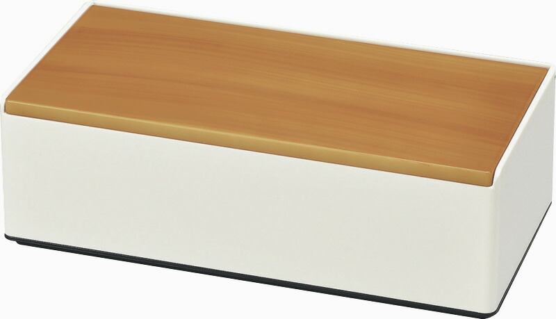 【ラッピング無料】国産 Woody鏡付ティッシュケース ライト 16384 日本製 ボックス