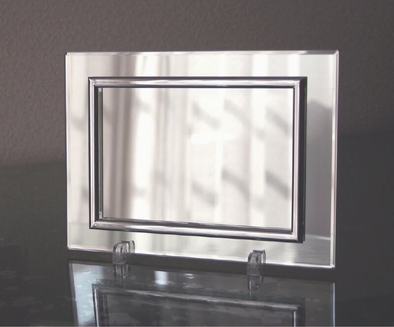 【ラッピング無料】国産 ミラーフォトフレーム 00626 日本製 絵画 フラワー アート 鏡