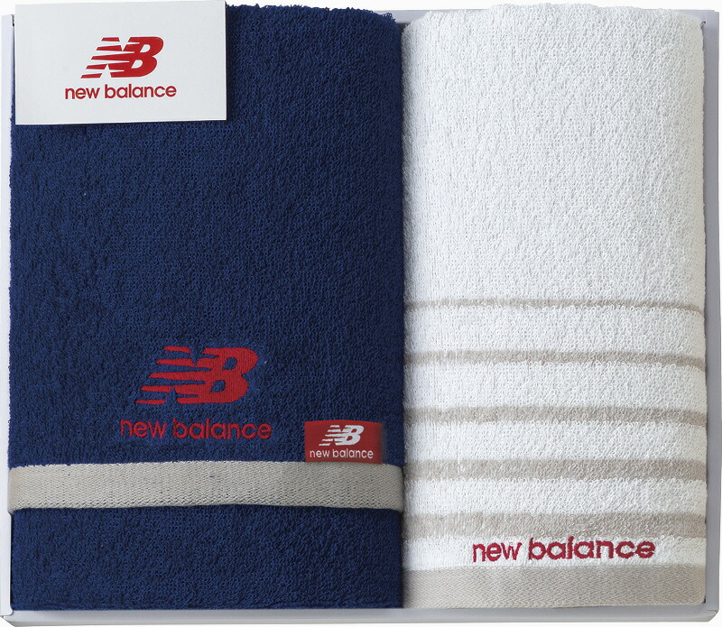 【ラッピング無料】ニューバランス フェイスタオル ＆ ウォッシュタオル NBJ-257 綿100%