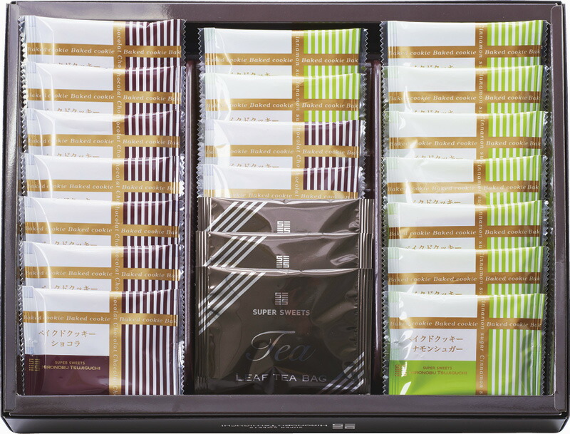 【ラッピング無料】スーパースイーツ 焼菓子 ＆ 紅茶セット SBK-C ベイクドクッキー 紅茶ティーバッグ