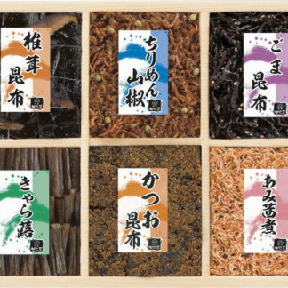 【ラッピング無料】浪花佃史屋 国産佃煮詰合せ LK-30 椎茸昆布 ごま昆布 かつお昆布 ちりめん山椒 きゃら蕗 あみ茜煮