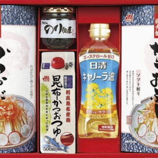 【ラッピング無料】マルトモ バラエティギフト CR-30Y 直火焼ソフトパック 昆布かつおつゆ 日清 キャノーラ油 のり佃煮