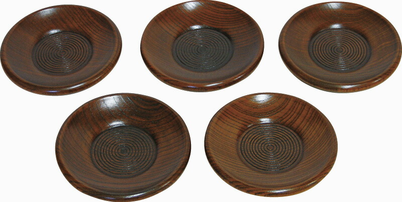 【ラッピング無料】木製 茶托5客揃 2671 レビュー キャンペーン