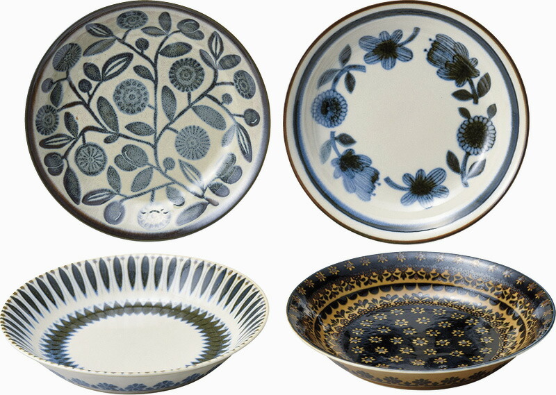 【ラッピング無料】国産 クラシコ パスタプレート4枚セット 04761 日本製 皿