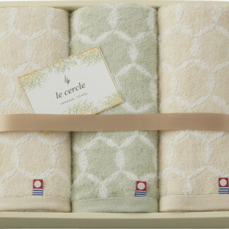 【ラッピング無料】国産 ル･セルクル フェイスタオル 3P LC4135 綿100% 日本製