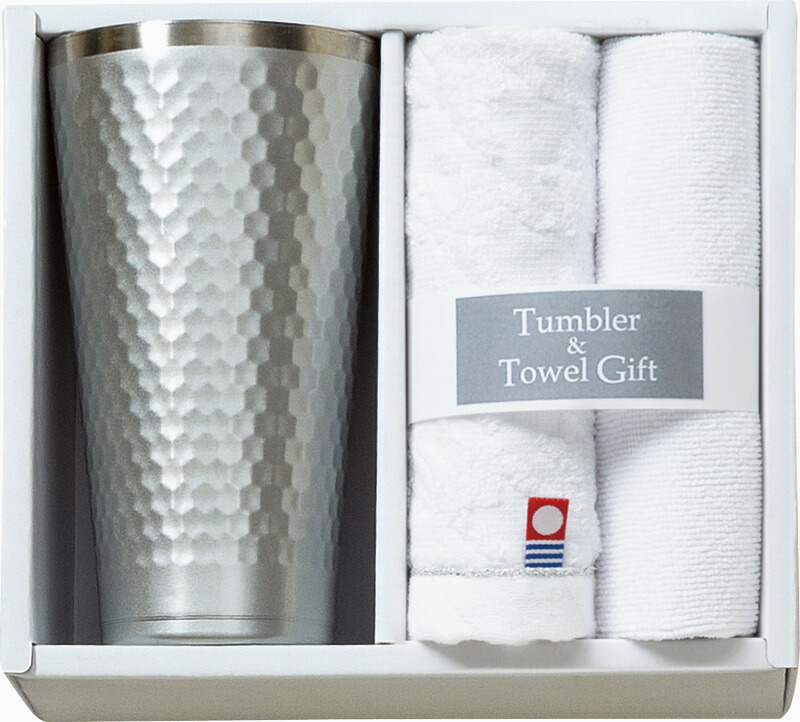 【ラッピング無料】タンブラー420ml ＆ 今治産タオルセット TBR-031 ウォッシュタオル マイクロファイバークロス