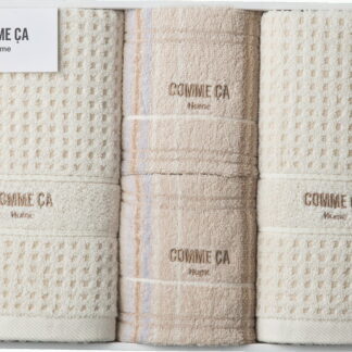 【ラッピング無料】コムサホーム フラン フェイスタオル 2P ＆ ウォッシュタオル 2P 22709-55730-231 綿100%