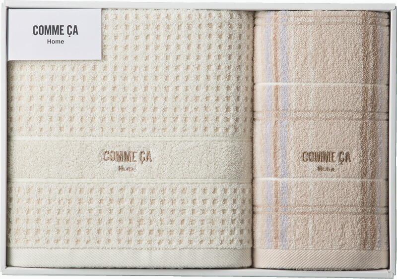 【ラッピング無料】コムサホーム フラン バスタオル ＆ フェイスタオル 22709-55840-237 綿100%