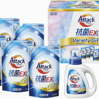 【ラッピング無料】花王 アタック抗菌ＥＸバラエティギフト K･AU-40 詰替用 キュキュットクリア除菌