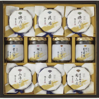 【ラッピング無料】磯じまん 佃煮詰合せ RK-50 磯のり 山海ぶし 鯛みそ 雪の下 刻み生姜煮 黒毛和牛の肉みそ しいたけ 昆布 赤貝