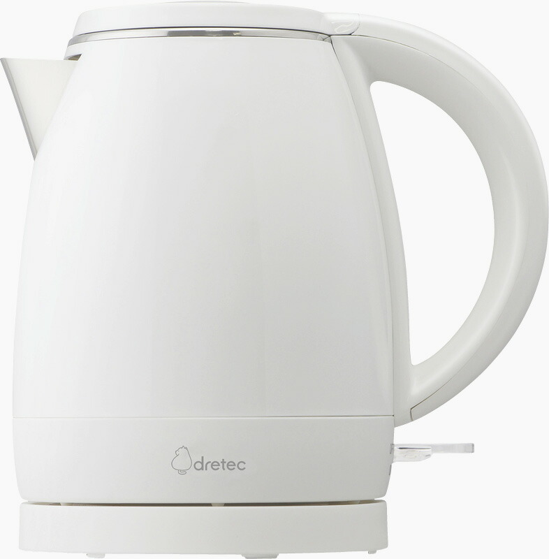 【ラッピング無料】ドリテック 電気ケトル 「リコリス 」0.8L ホワイト PO-151WT
