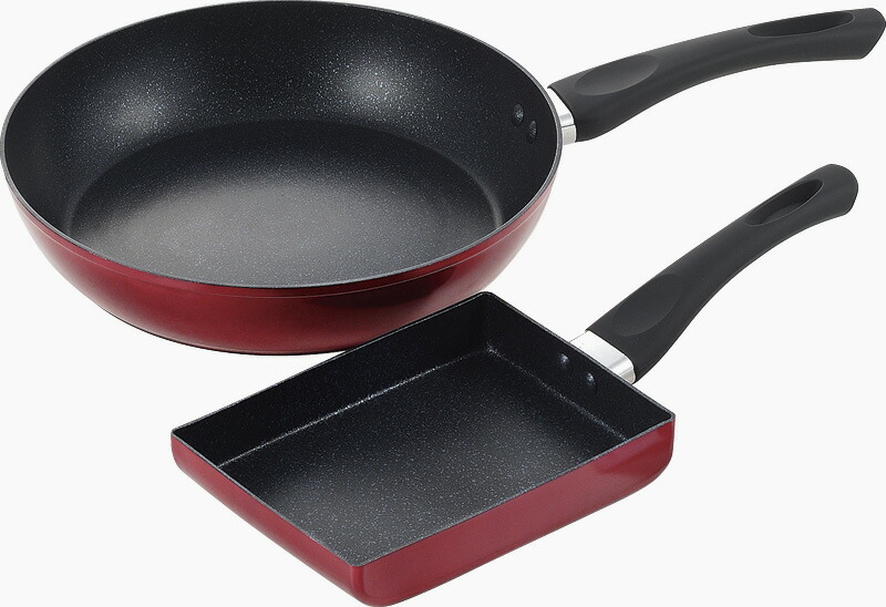 【ラッピング無料】落合務 IH対応マーブルフライパン26cm ＆ 玉子焼 LB-164