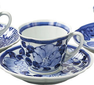 【ラッピング無料】国産 瀬戸焼 釉変わり組碗皿 2203 日本製 カップ＆ソーサー