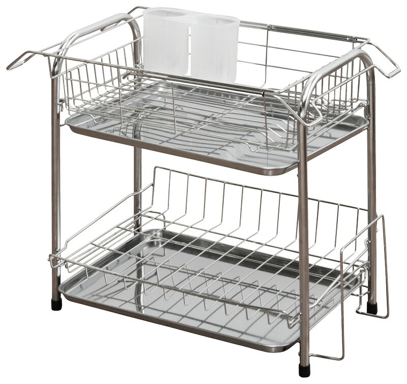 【ラッピング無料】二段水切りバスケット ワイド(組立式) LMK-8031 まな板 カッティングボード