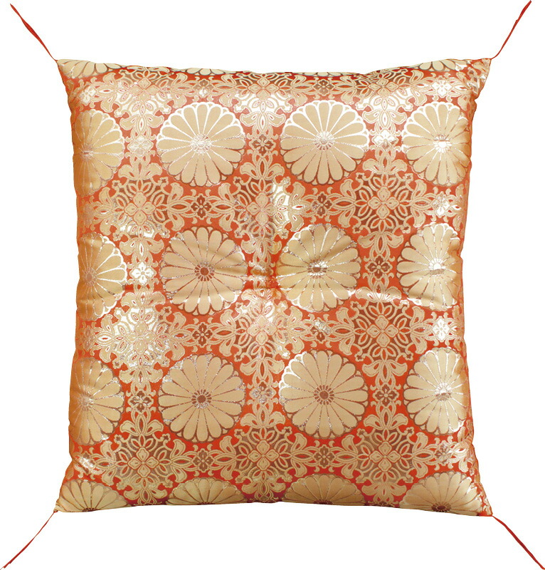 【ラッピング無料】国産 夫婦判 仏前 座布団 レッド L26-B(RE) 日本製