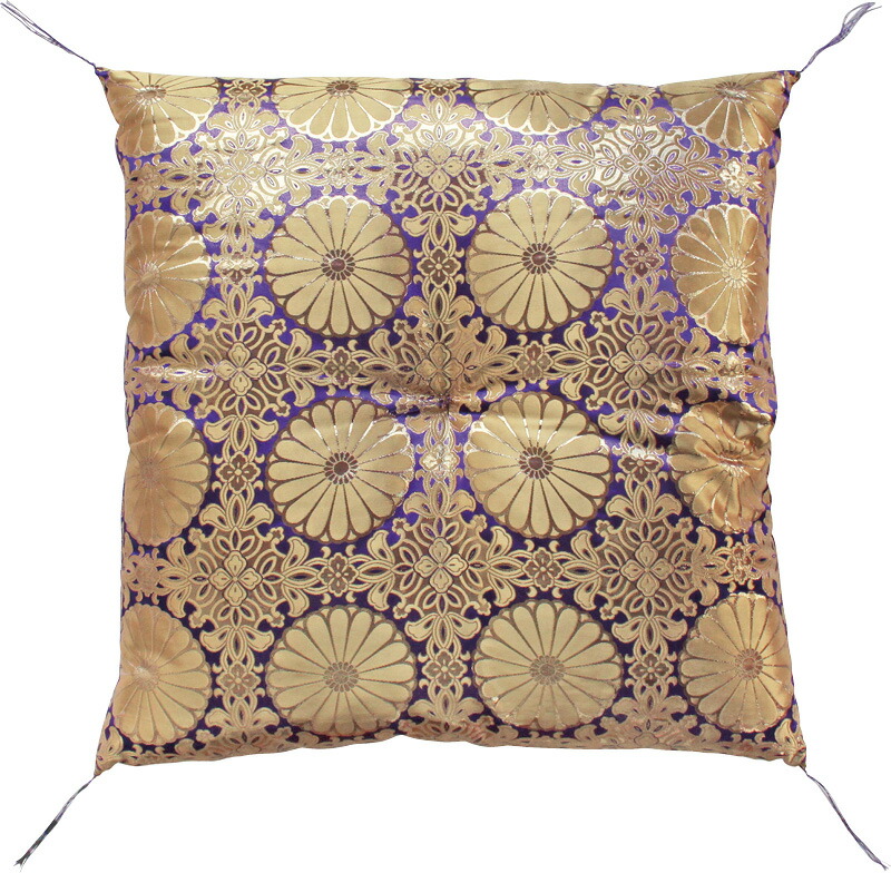 【ラッピング無料】国産 夫婦判 仏前 座布団 ブルー L26-B(BL) 日本製