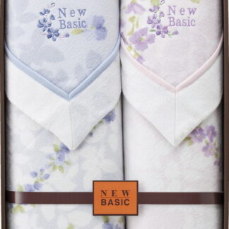 【ラッピング無料】ニューベーシック 四方額付き 綿毛布(毛羽部分) 2P RNB-4102