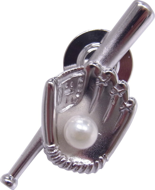 【ラッピング無料】国産 パール･パール･コウベ スポーツタックブローチ 野球 TKR507-45 日本製