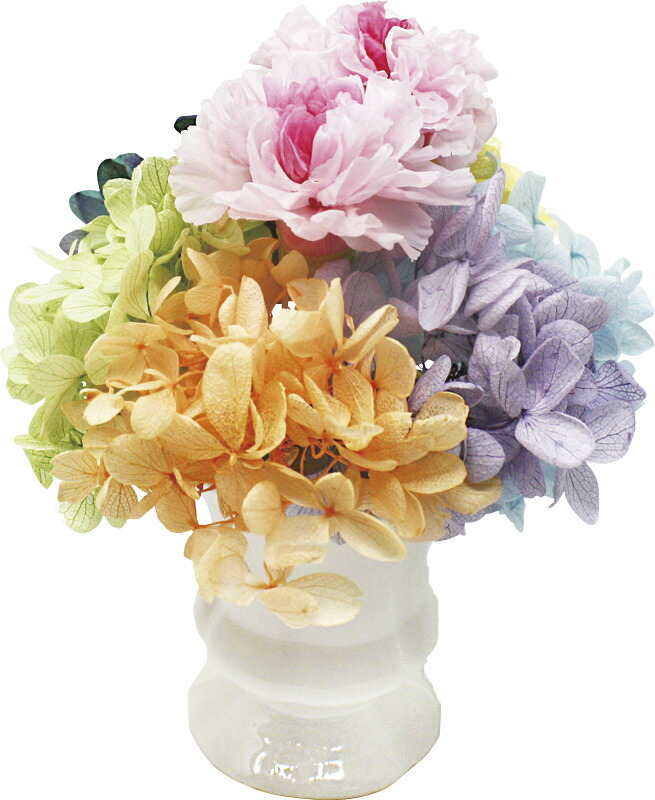 【ラッピング無料】国産 プリザーブドフラワーギフト なないろ MF-18 日本製