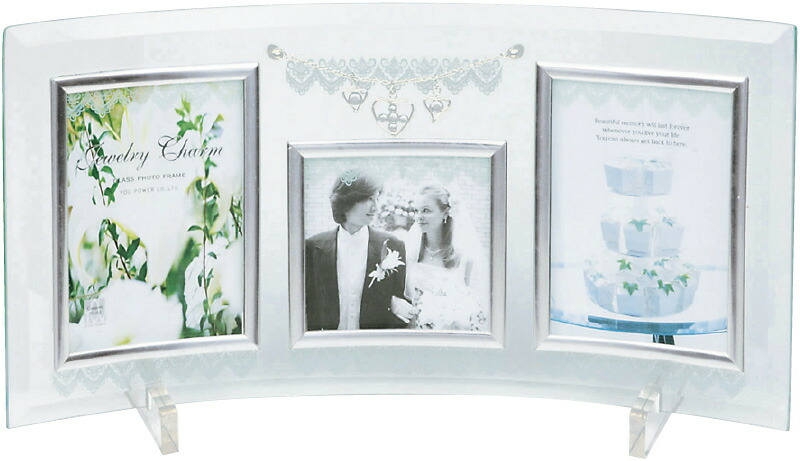 【ラッピング無料】ジュエリーチャーム ガラスフォトフレーム 3W GF-03051 絵画 フラワー アート