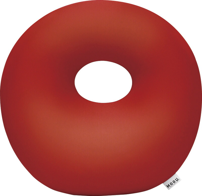 【ラッピング無料】国産 モグ ホール クッション レッド 4540323013234 日本製 座布団 シートクッション まくら