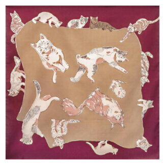 【ラッピング無料】国産 浅山美里 綿大判ふろしき CATS AM97-07 綿100% 日本製