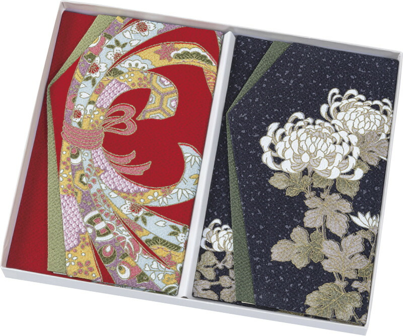 【ラッピング無料】国産 正絹ちりめん友禅金封ふくさ 慶弔セット 013151 日本製