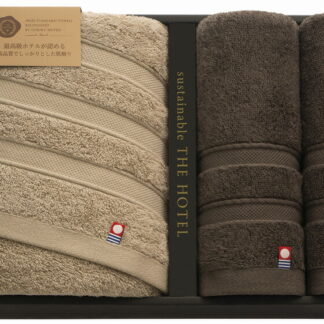 【ラッピング無料】国産 サステナブル THE HOTEL ホテル仕様タオルセット 65488 綿100% 日本製 バスタオル フェイスタオル ゲストタオル
