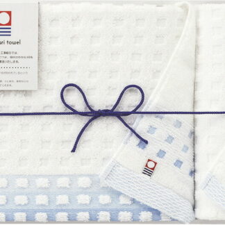 【ラッピング無料】国産 今治タオル 蒼海 バスタオル ＆ ウォッシュタオル J-4325 綿100% 日本製