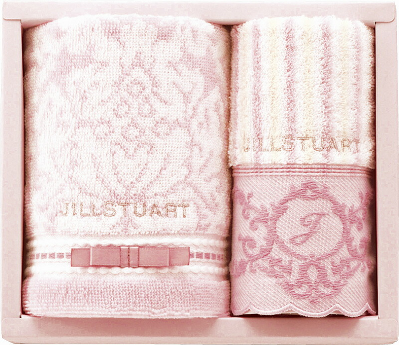 【ラッピング無料】ジル スチュアート エレガンスフルール フェイスタオル ＆ ウォッシュタオル 58-3189150 綿100%