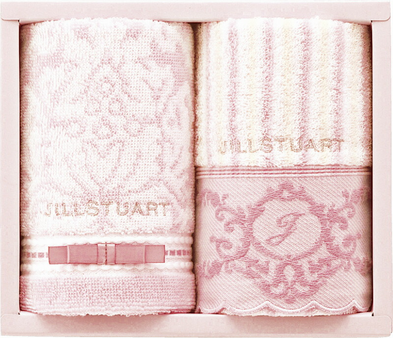 【ラッピング無料】ジル スチュアート エレガンスフルール フェイスタオル 2P 58-3189200 綿100%