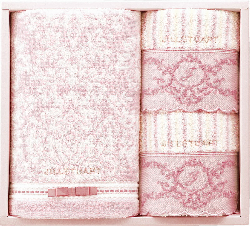 【ラッピング無料】ジル スチュアート エレガンスフルール バスタオル ＆ フェイスタオル 2P 58-3189500 綿100%
