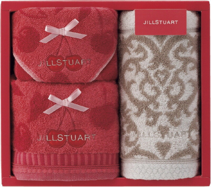 【ラッピング無料】ジル スチュアート プティスリーズ フェイスタオル 2P ＆ タオルハンカチ 58-3159250 綿100%
