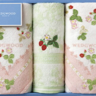 【ラッピング無料】国産 ウェッジウッド ワイルドストロベリー フェイスタオル 2P ＆ ウォッシュタオル ピンク TT88250601P 綿100% 日本製
