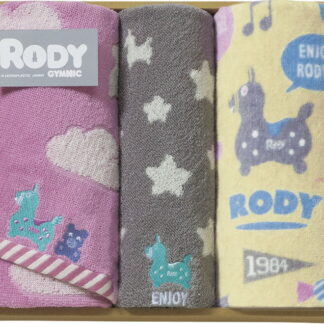 【ラッピング無料】ロディ フェイスタオル 2P ＆ タオルハンカチ RD-725 綿100%