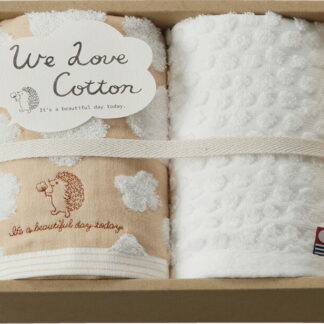 【ラッピング無料】国産 ウィー ラブ 今治産ナチュラルカラーフェイスタオル 2P WL8320 綿100% 日本製