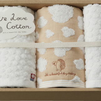 【ラッピング無料】国産 ウィー ラブ 今治産ナチュラルカラーフェイスタオル 2P ＆ ハンドタオル WL8325 綿100% 日本製