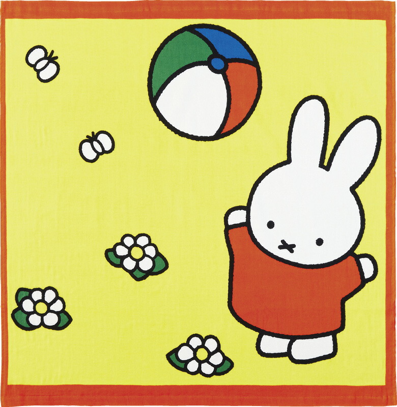 【ラッピング無料】ミッフィー 楽しいボールあそび 湯上げタオル 5805015100 綿100% 湯上り