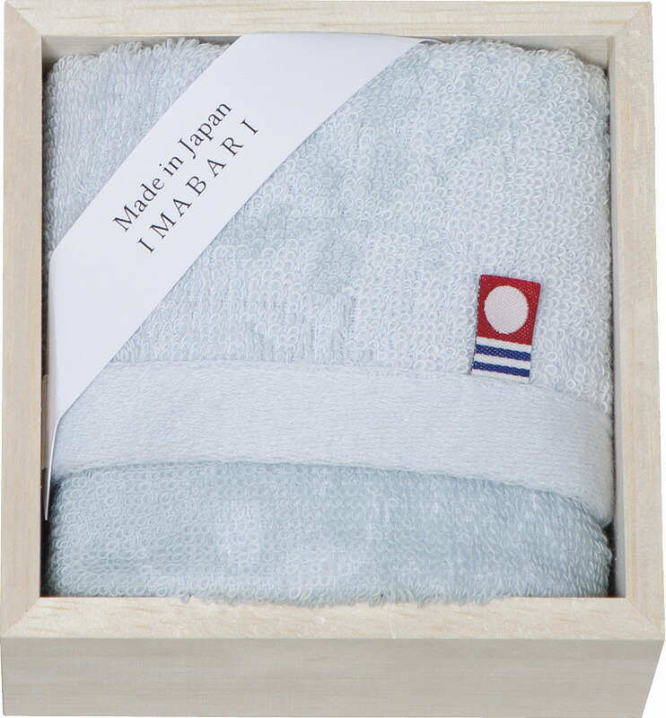 【ラッピング無料】国産 今治製タオル しまなみ匠の彩 ウォッシュタオル(木箱入) しまなみブルー KW-6052 綿100% 日本製