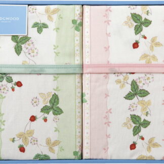 【ラッピング無料】国産 ウェッジウッド ワイルドストロベリー 綿毛布 2P FQ82121013 日本製