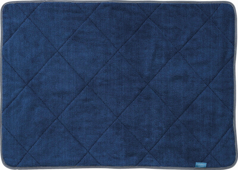 【ラッピング無料】乾度良好? カララカ タオルバスマット ネイビー 80474