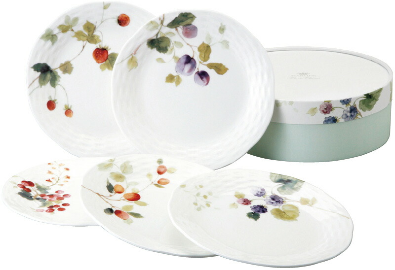 【ラッピング無料】ナルミ ルーシーガーデン アソートプレート5枚セット 96010-21901P 皿