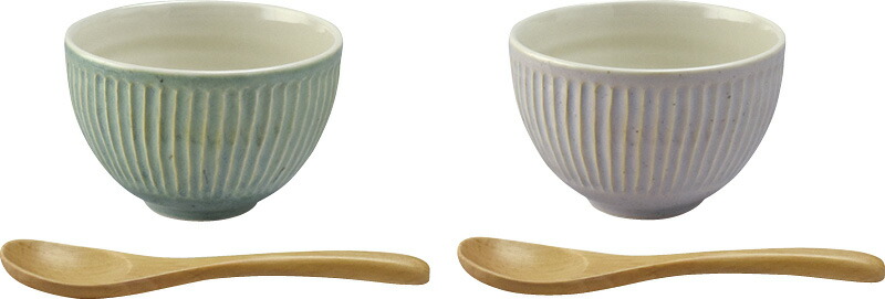 【ラッピング無料】リップル ペアボウル(スプーン付) 266341 サラダボウル