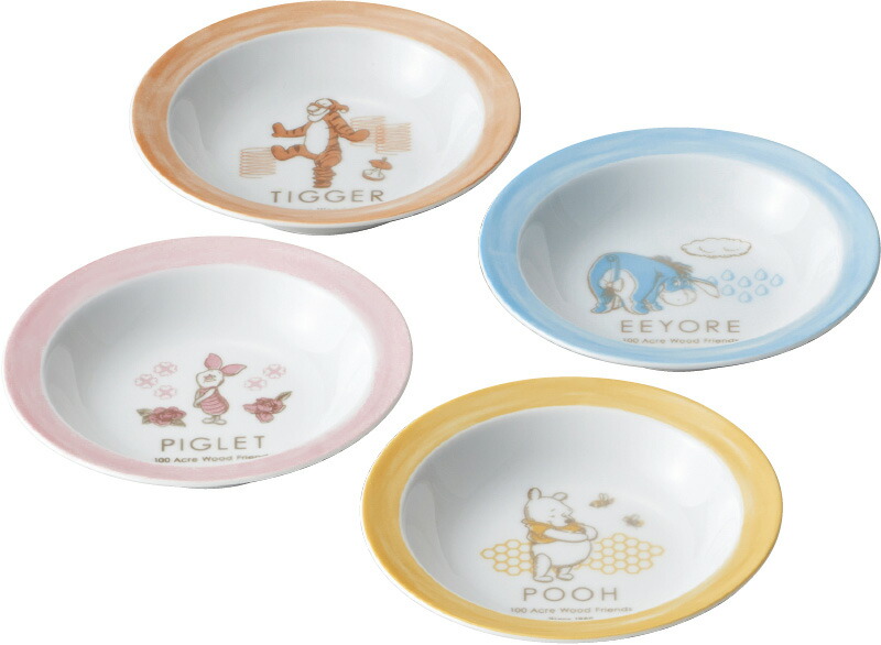 【ラッピング無料】国産 ディズニー ボタニカルアート ボウル4枚セット 3529-01 日本製 サラダボウル