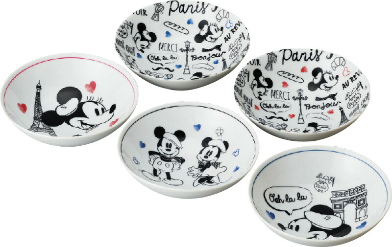 【ラッピング無料】国産 ディズニー フルーツボウル 5Pセット 51913 日本製 サラダボウル