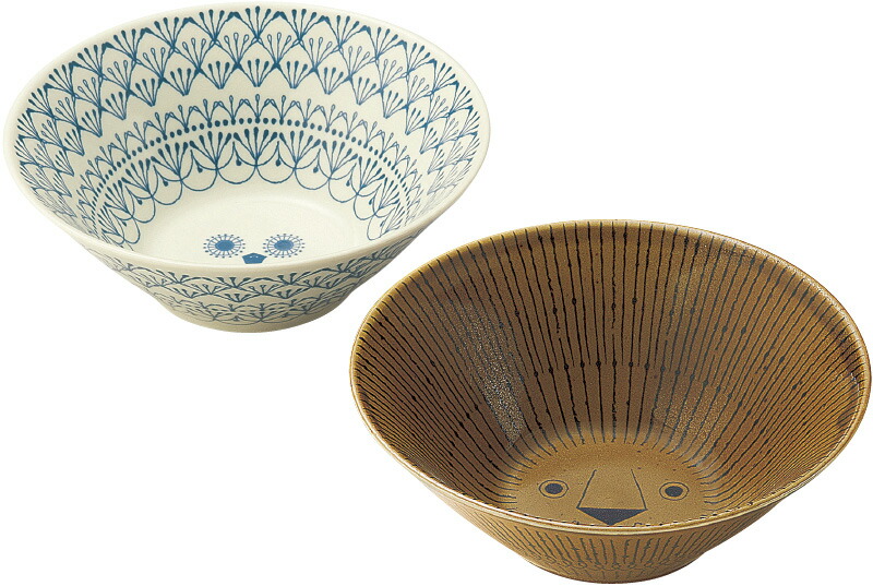 【ラッピング無料】国産 ミッケ ペアボウルＬ 6791-01 日本製 サラダボウル