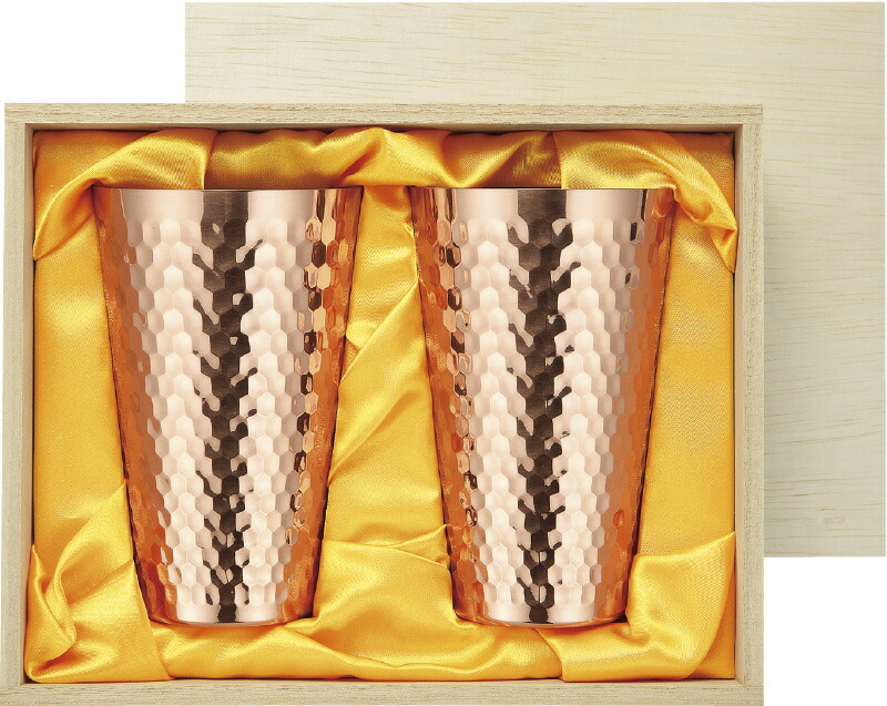 【ラッピング無料】国産 食楽工房 純銅タンブラー 450ml ペア(木箱入) CNE976 日本製